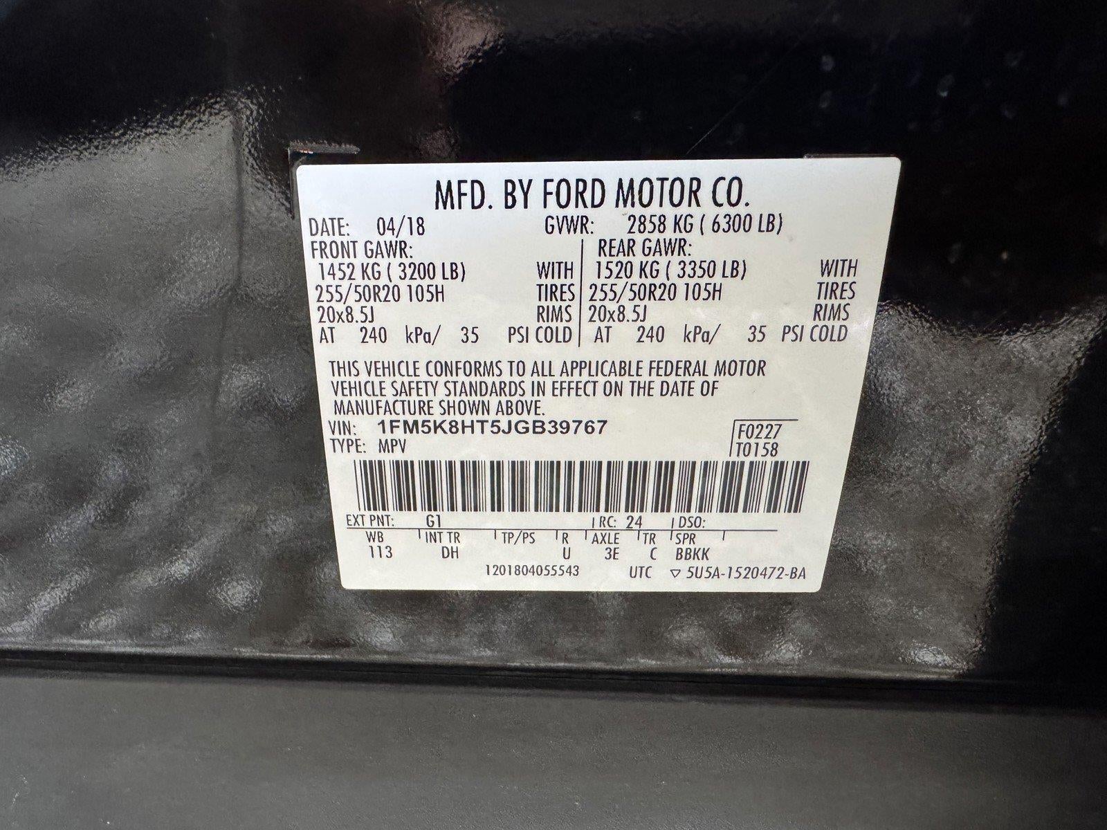 2018 Ford Explorer Platinum