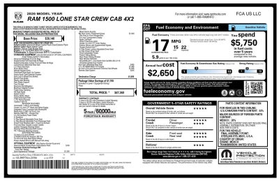 2020 RAM 1500 Lone Star