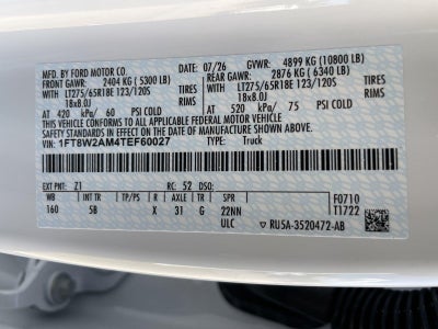 2026 Ford Super Duty F-250 Srw LARIAT