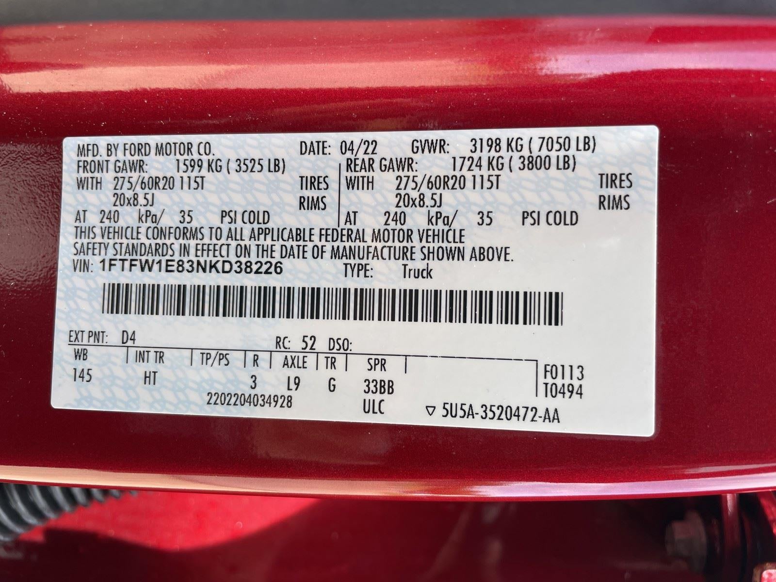 2022 Ford F-150 LARIAT