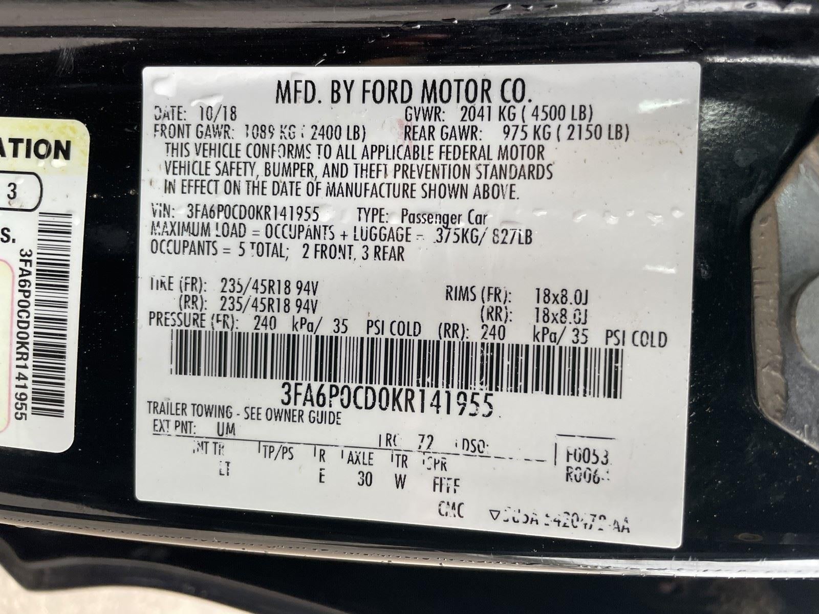 2019 Ford Fusion SEL