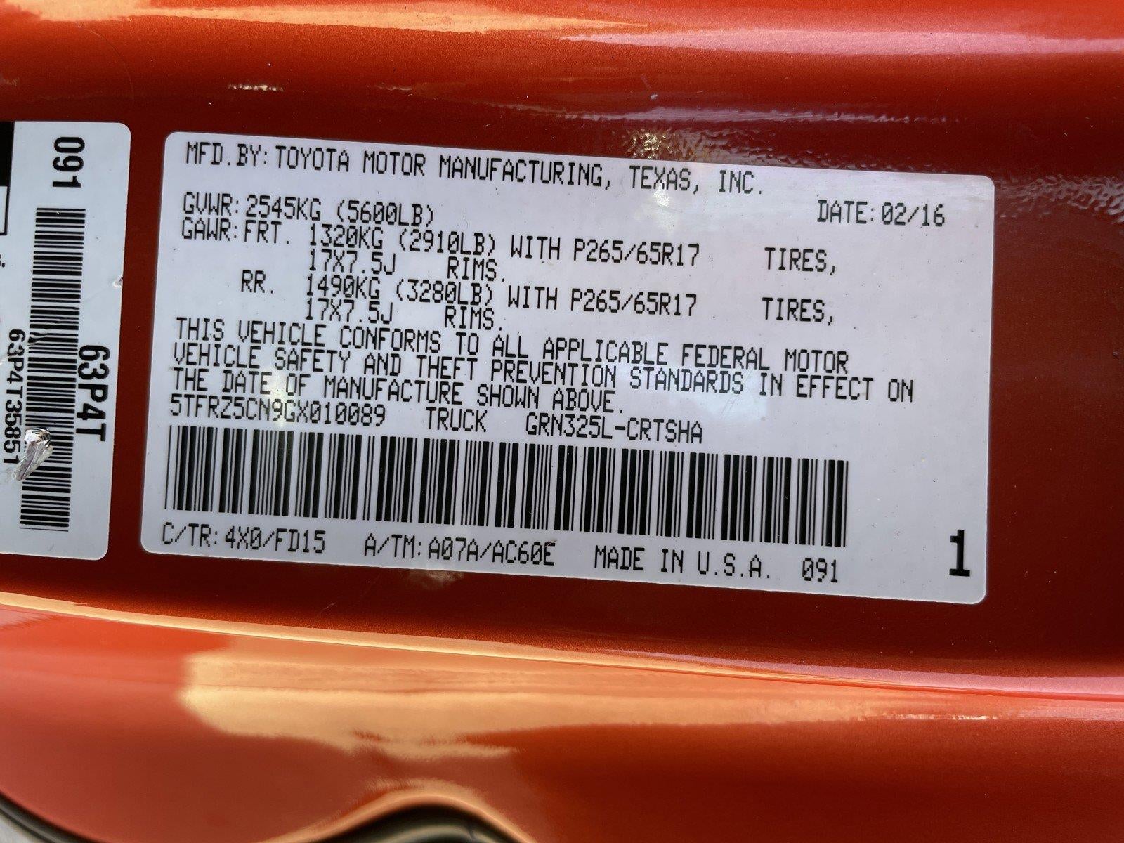 2016 Toyota Tacoma TRD Sport