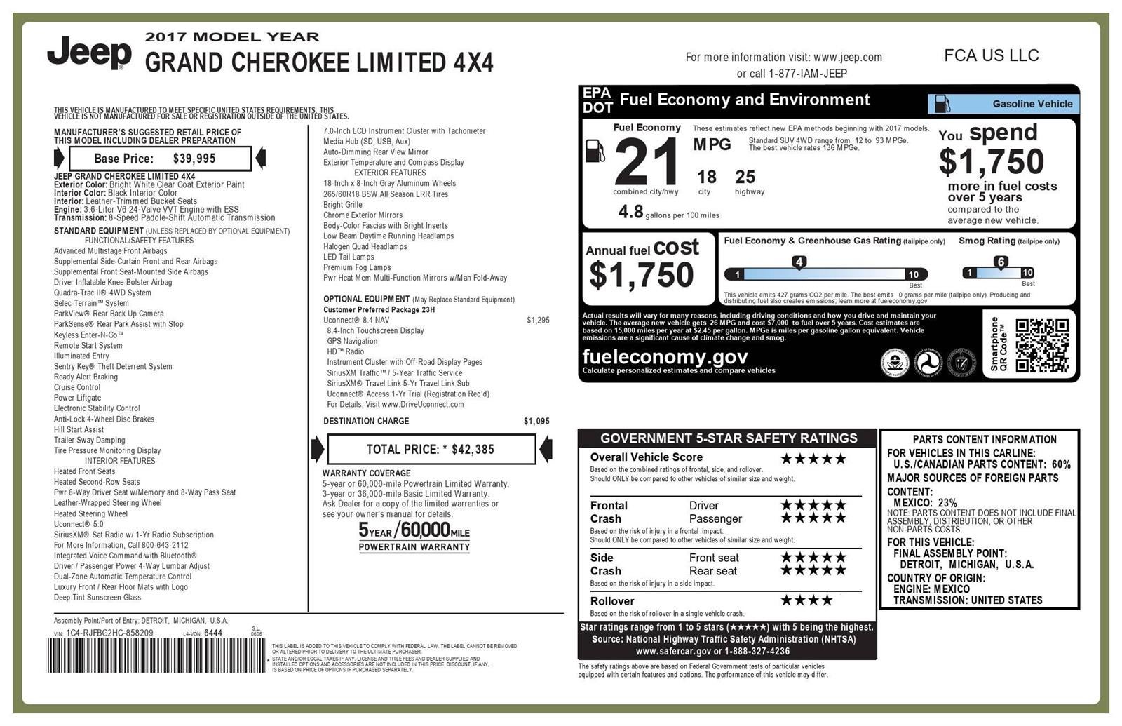 2017 Jeep Grand Cherokee Limited