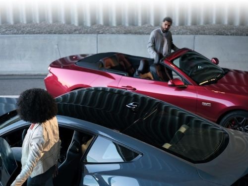 2024 Ford Mustang exterior view of two mustangs side by side